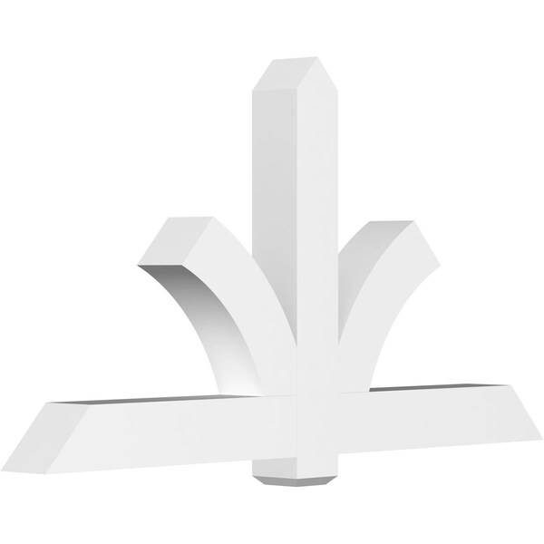 Ekena Millwork Redmond Architectural Grade PVC Gable Bracket, 72"W x 39"H x 6"D x 6"F, 13/12 Pitch GBP072X39X0606RED00 - main